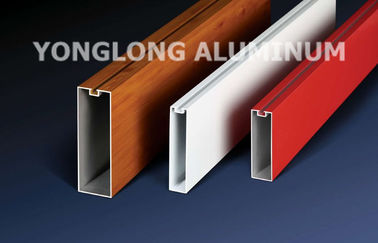 Perfil de alumínio vermelho Thinckness 1,2 da parede de cortina 6060 6061 6063/1,4